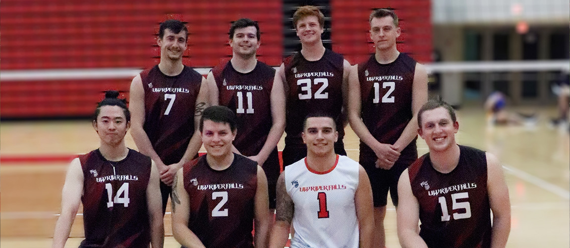 Group photo of the men's volleyball sport club