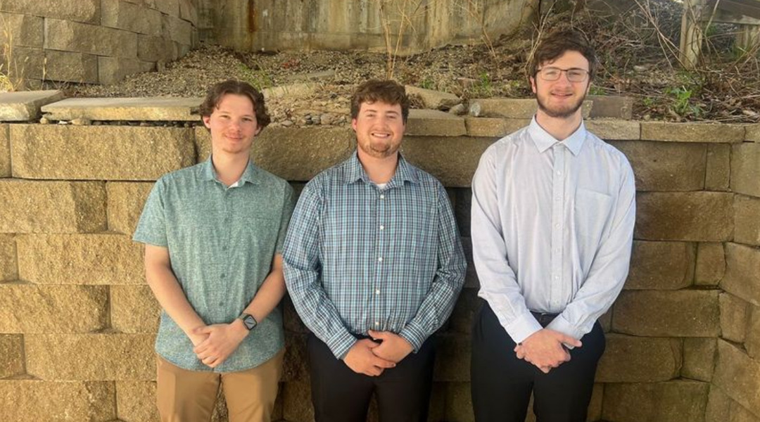 Tanner Antilla, Michael Bauer, and Nicholas Mohrhauser (pictured left-to-right)