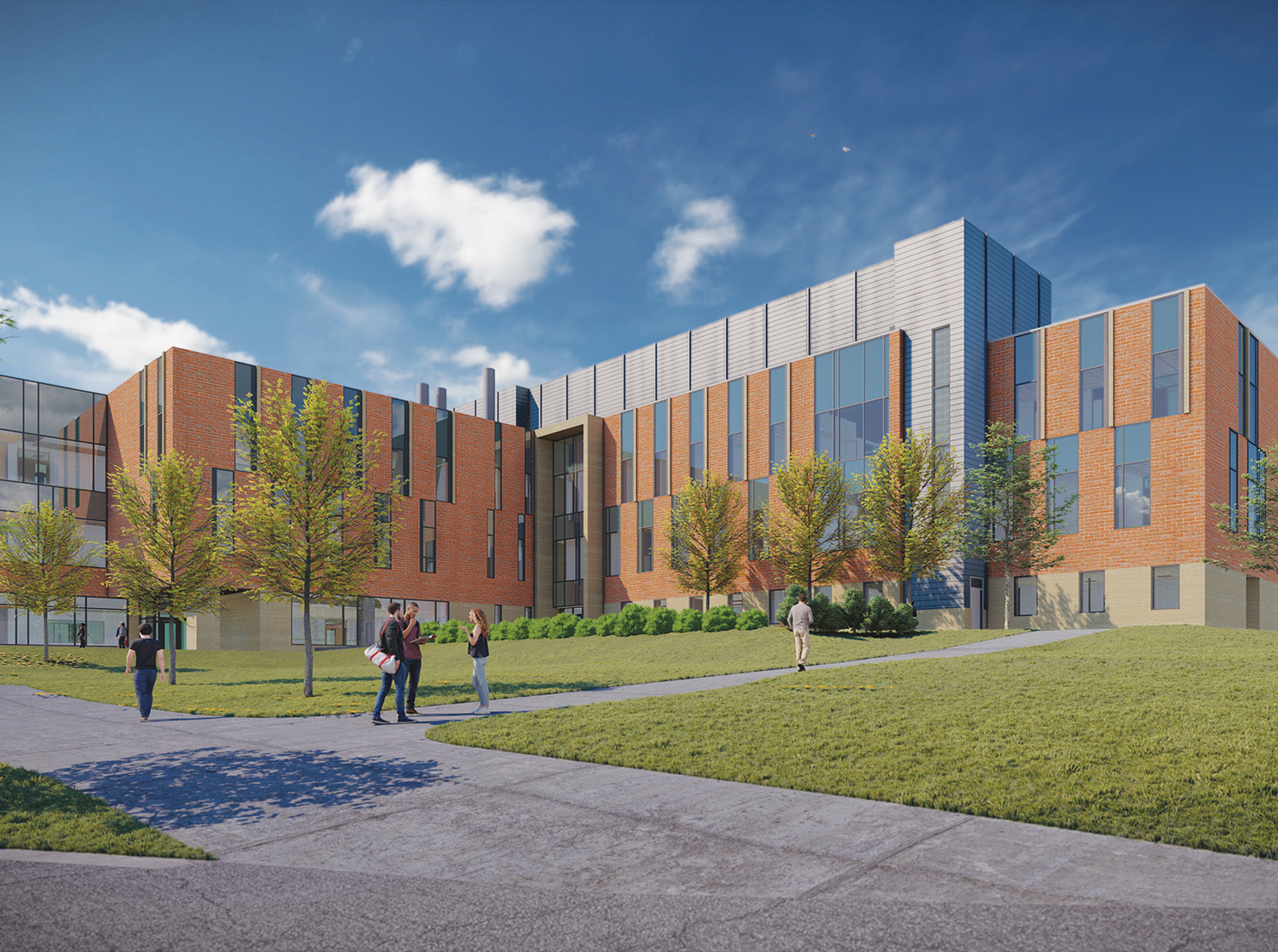 A rendering of the outside of SciTech