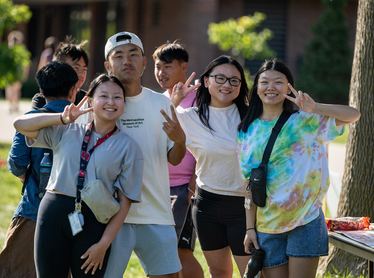 A group of students pose for the camera at the DIB kickoff event