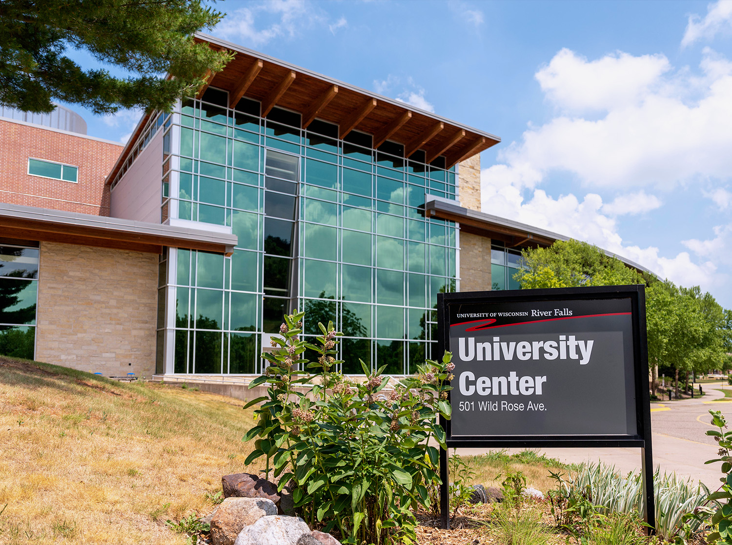 Outside the south entrance of the University Center