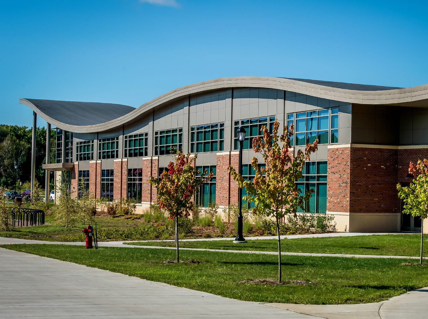 View of the Falcon Center looking southwest.