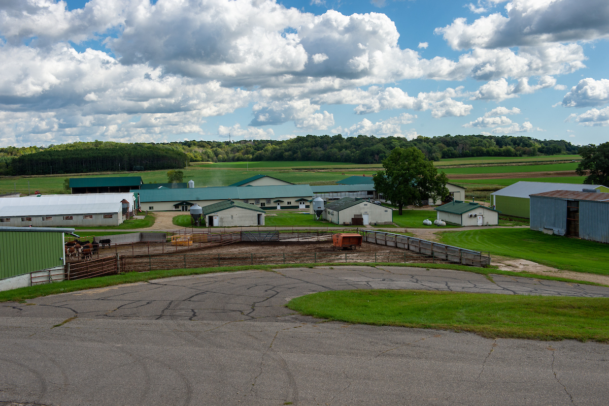 a wide exterior shot of the Mann Valley Campus Farm