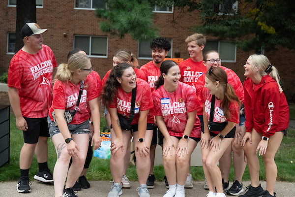 A group of students posing