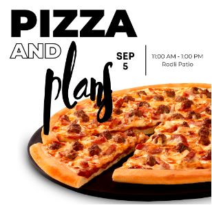 Pizza and Plans Graphic
