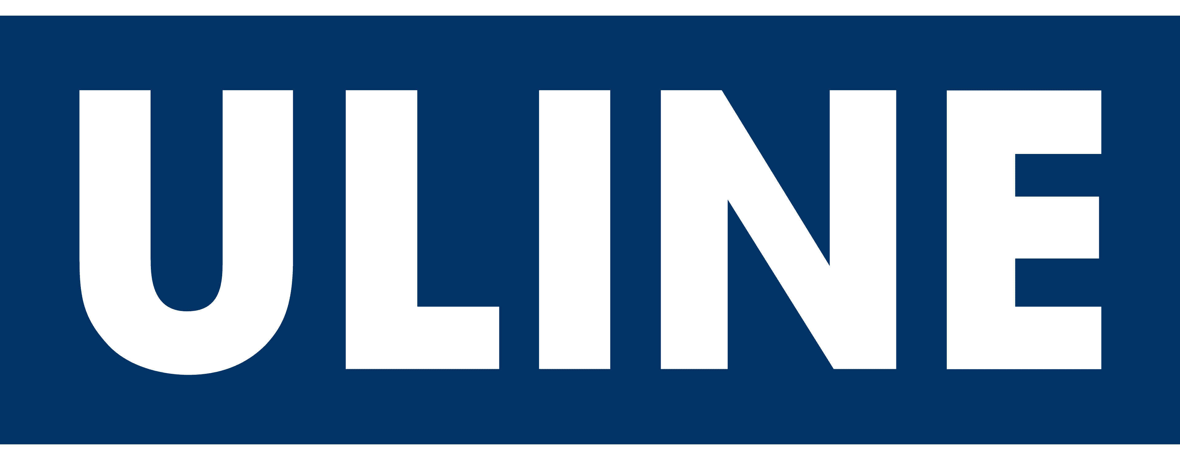 ULINE logo in blue