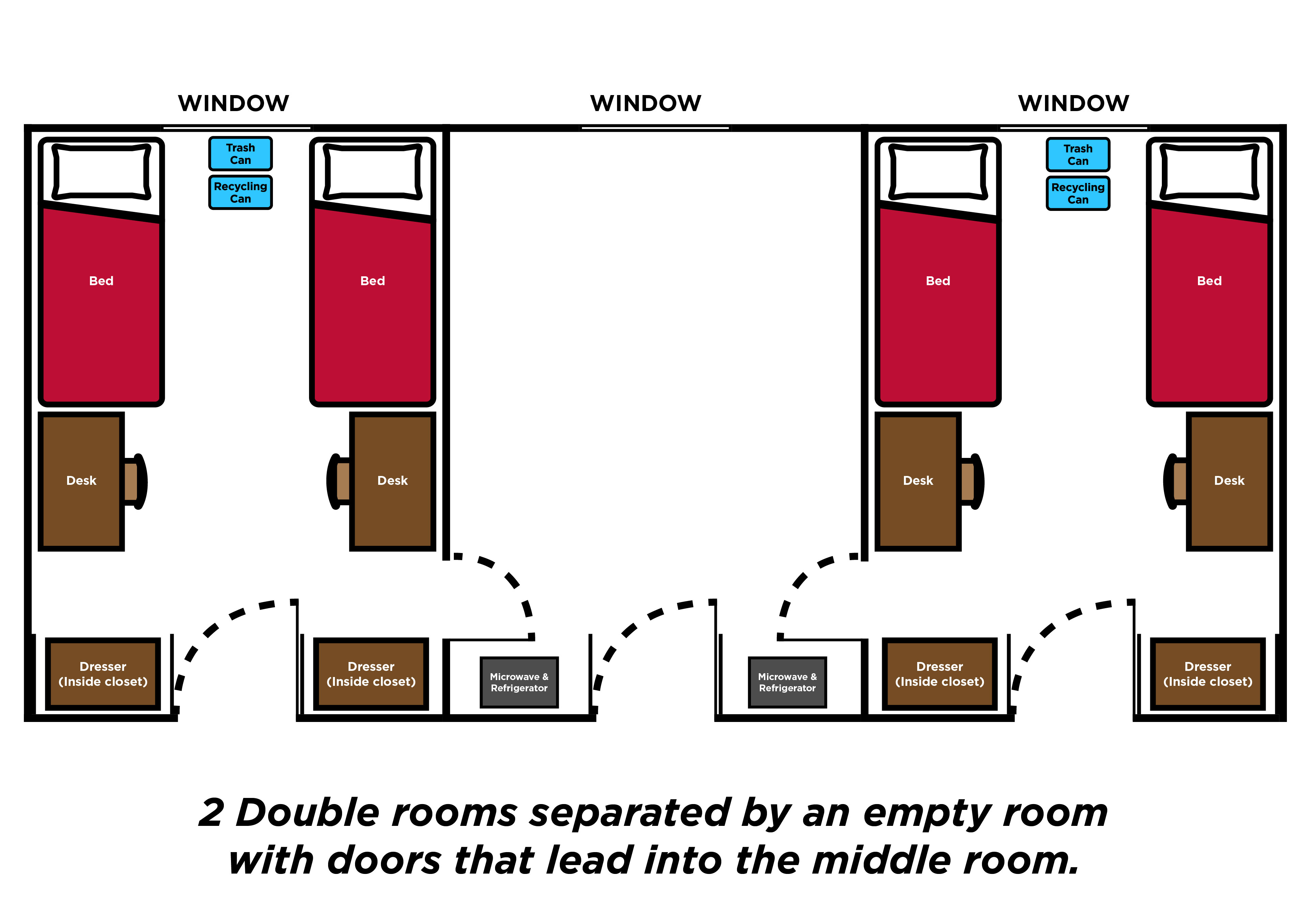 Room layout for Prucha Hall