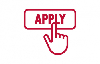 Icon of a hand clicking an apply button