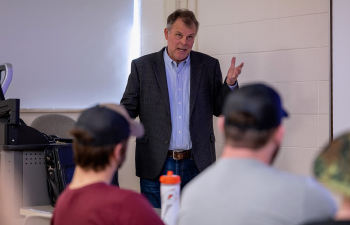 Professor David Bonko addresses a class