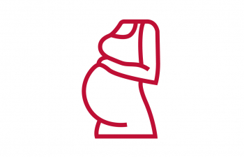 Icon of a pregnant person holding their belly