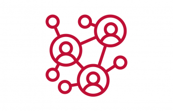 An icon of a network of people