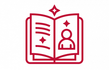 Icon of an open book