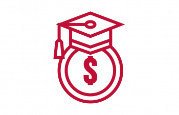 Icon of a coin with a graduation cap