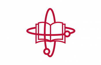 Icon of a book inside two line circles