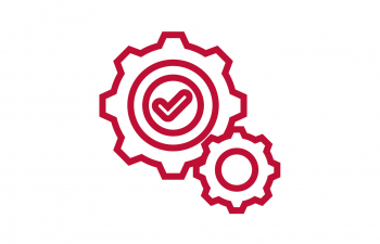 Icon of two gears interlocked