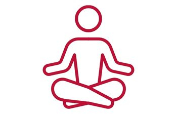 Outline of meditation seated pose